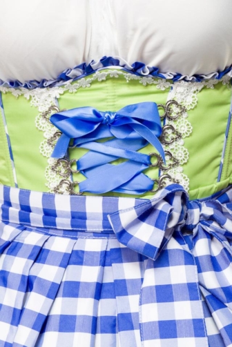 Unterbrustdirndl mit Karoschürze